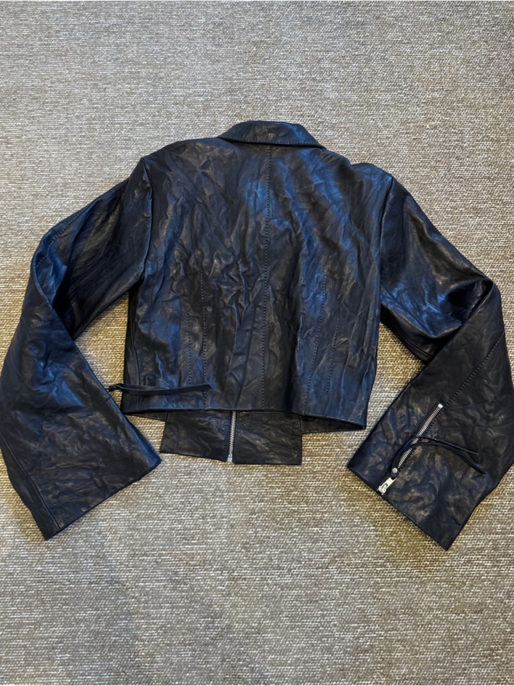 Jovana Markovic black wave leather jacket - Picture 7 of 7